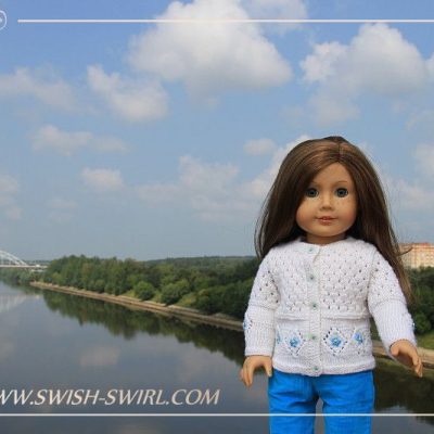 White cardigan for Daniella