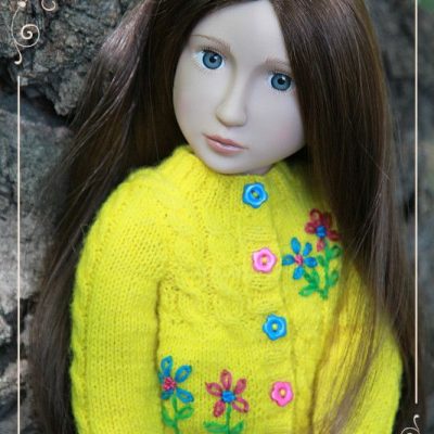 Yellow cardigan for Matilda