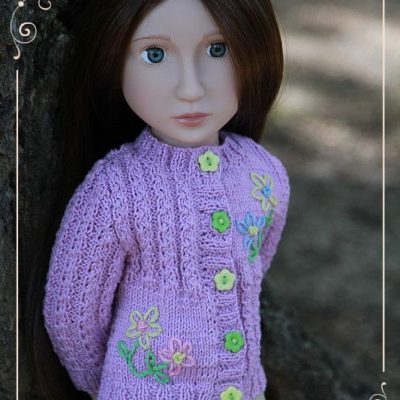 Lavender cardigan for Matilda