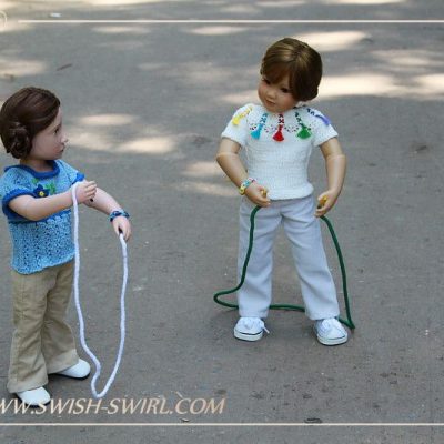 Tinka and Mattie. The skipping rope