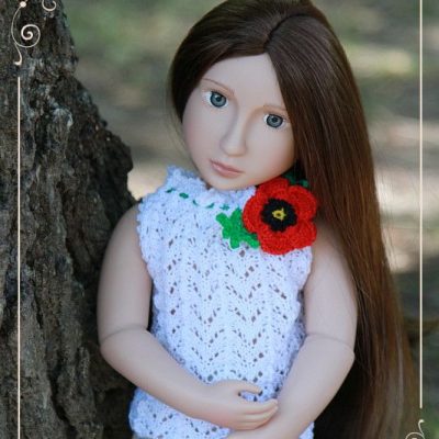 Mattie in a Poppy top