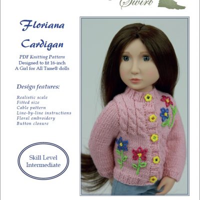 Floriana Cardigan knitting pattern for AGAT dolls