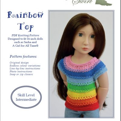 Rainbow Top knitting pattern for AGAT and Sasha dolls