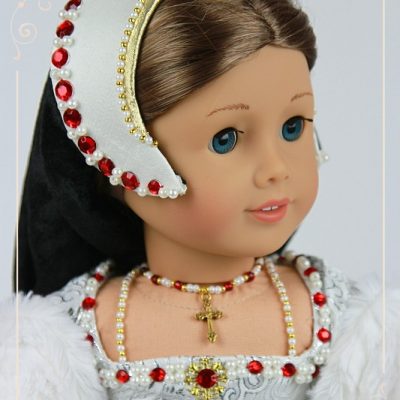 Catherine Howard Tudor gown for American Girl dolls