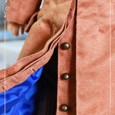 Peeks of Tenth Doctor’s suit and coat for AG dolls