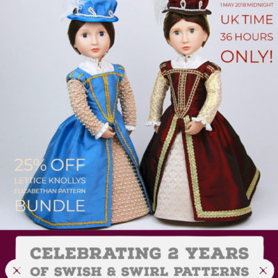 25% off. Lettice Knollys Elizabethan pattern for AGAT dolls