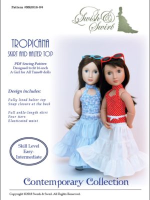 PDF Pattern SS2016-07. Madeleine Dress for 19.5 and 21.5 Inch